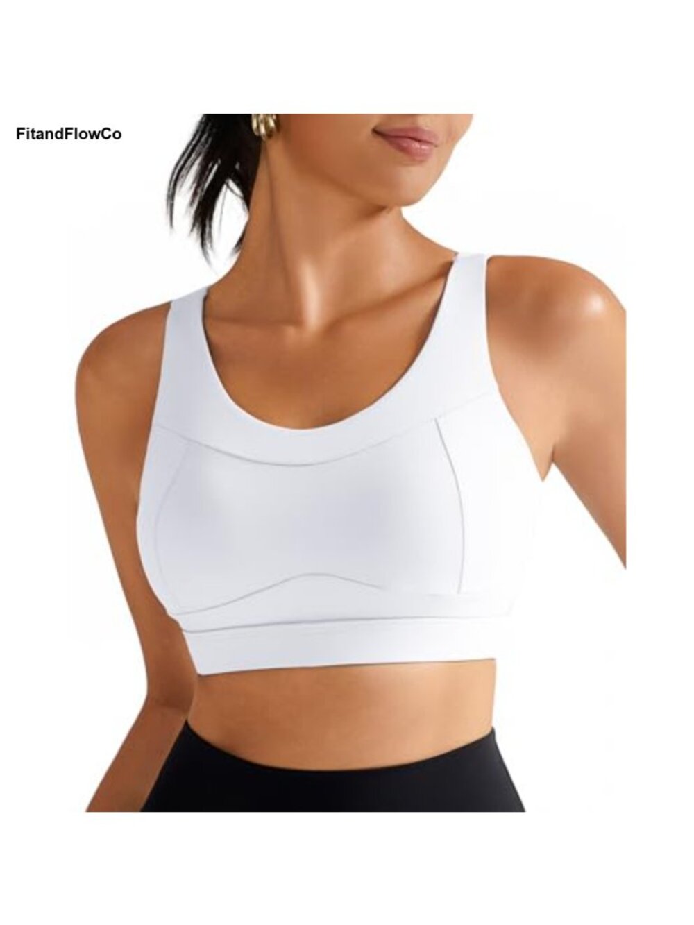 High Impact Racerback Sports Bra Longline Workout Crop Tank Racerback
